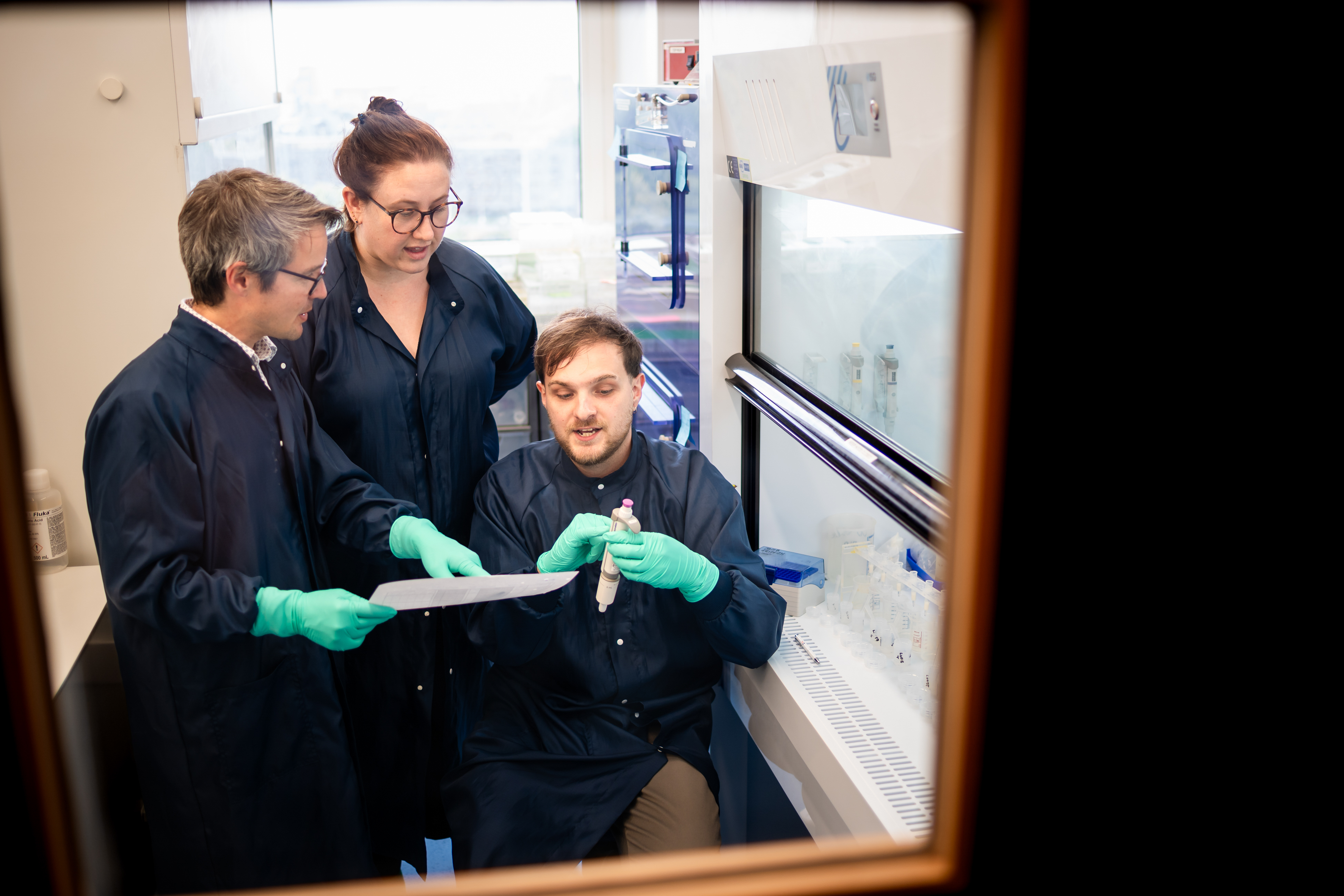 Christophe Snoeck at work with colleagues