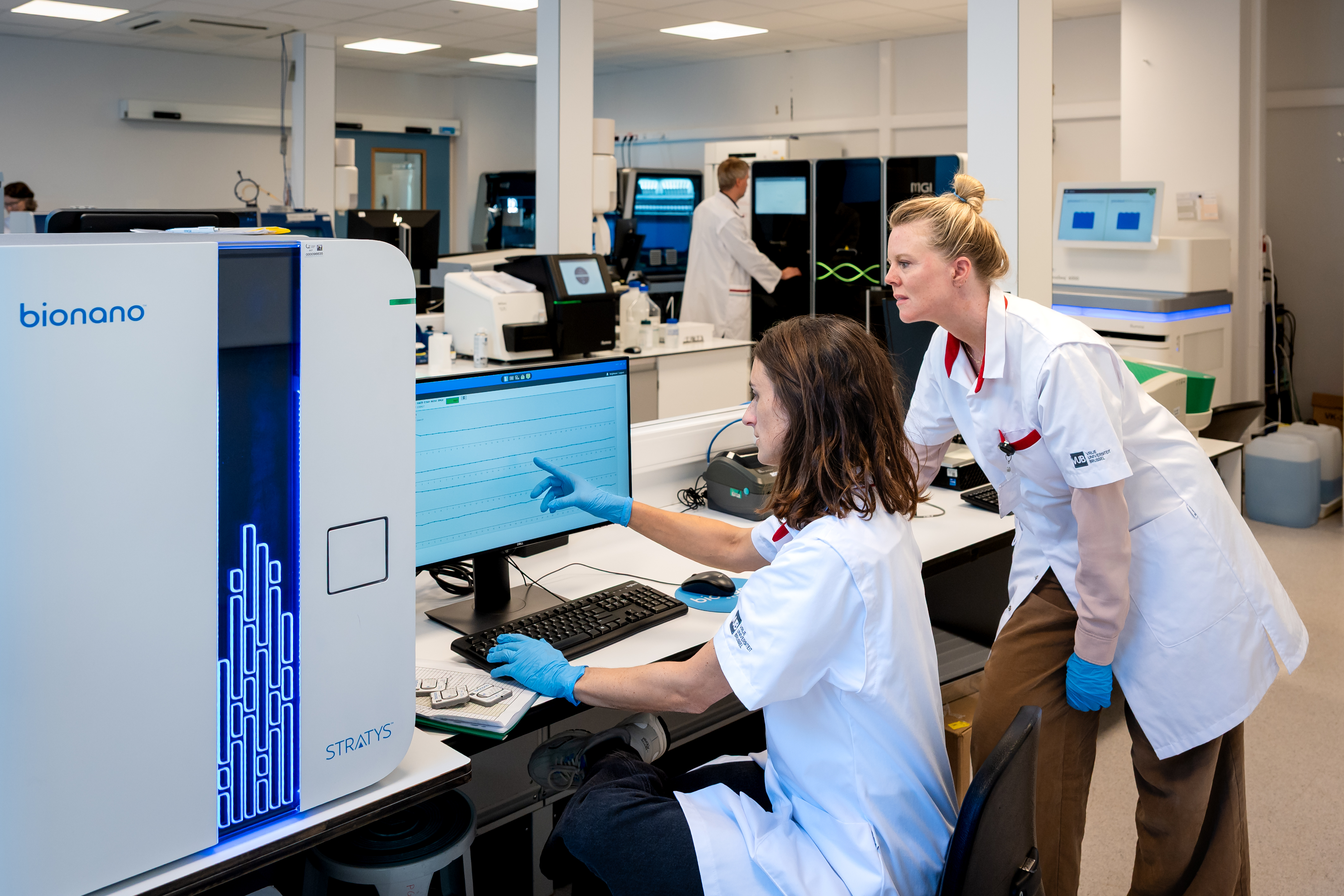 Scientists at work in BrightCore lab