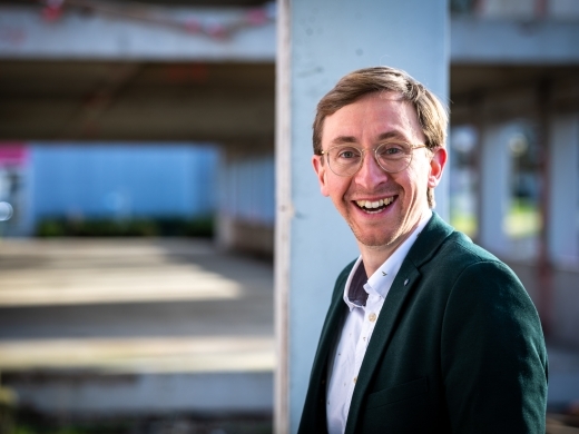Waldo Galle smiles at the camera